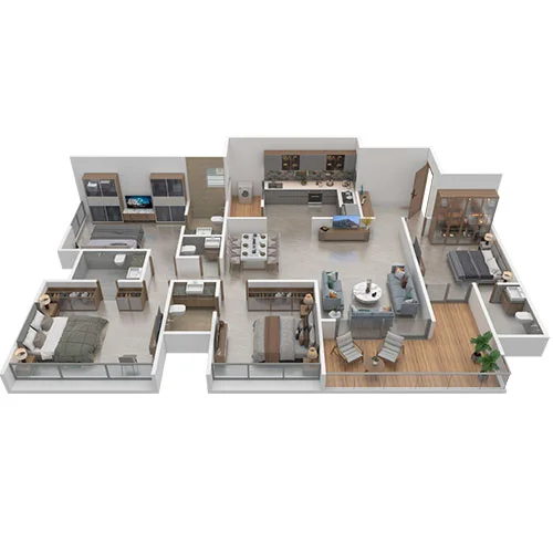 Sukhwani Celaeno Pimple Saudagar 4BHK Floor Plan Image